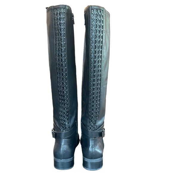 Gianni Bini Womens Kassander Leather Studded Block Heel Riding Boot Buckle Sz 6 - Picture 7 of 16